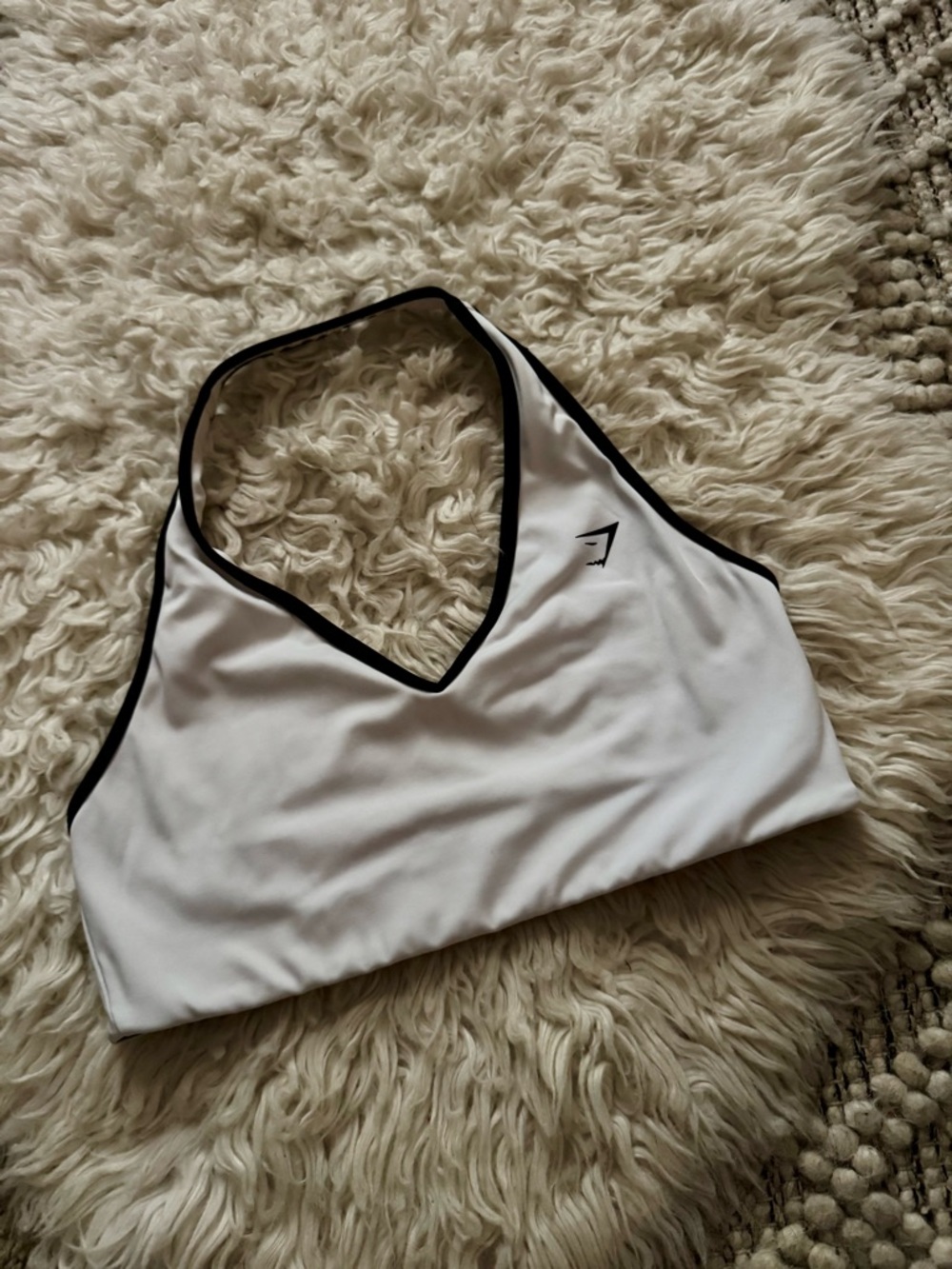 GYMSHARK reversible white black sports bra size small